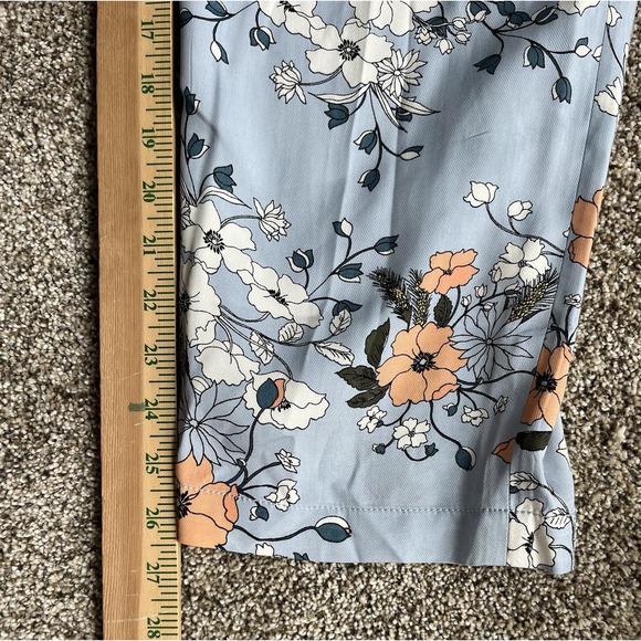 NWT! J. Crew High-Rise Crop Pants in Garden Floral Light Blue 6‎ Lined Pockets - Picture 9 of 12